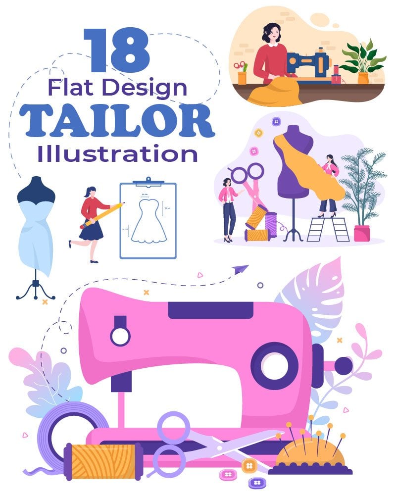 Kit Graphique #229818 Tailor Couture Web Design - Logo template Preview