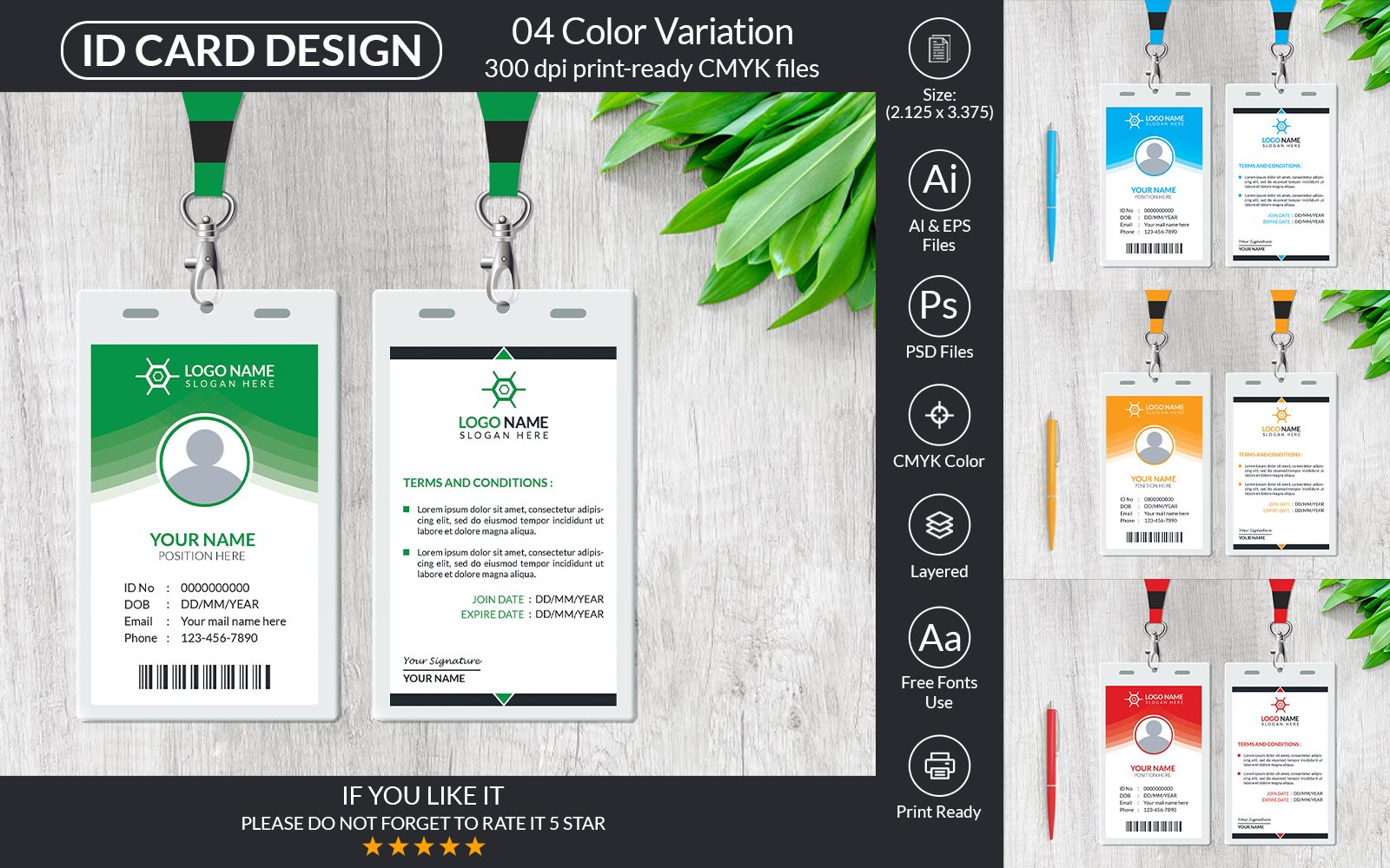 Template #229899 Card Design Webdesign Template - Logo template Preview