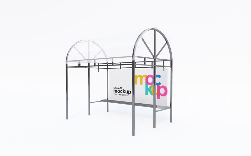 Bus Shelter Advertising billboard Mockup Product Mockup