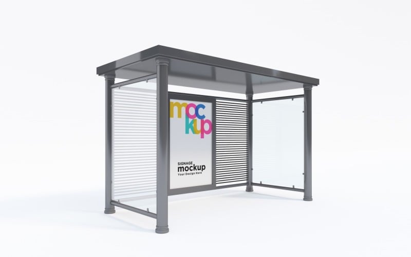 Bus Stop advertisement Mockup Template Product Mockup
