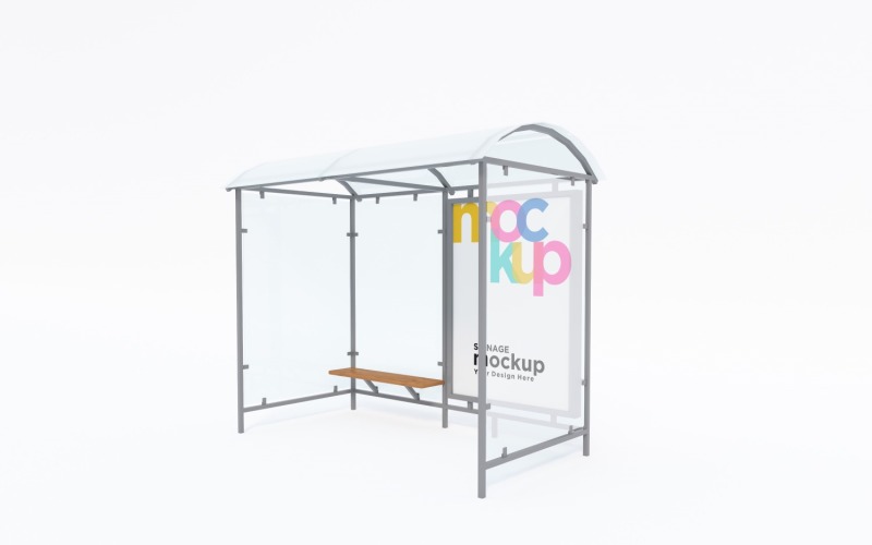 City Bus Stop Billboard Mockup Template Product Mockup