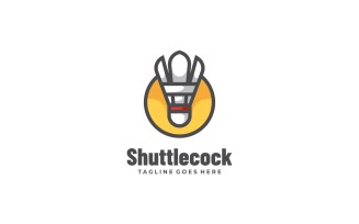 Shuttlecock Simple Logo Style