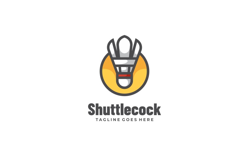 Shuttlecock Simple Logo Style Logo Template