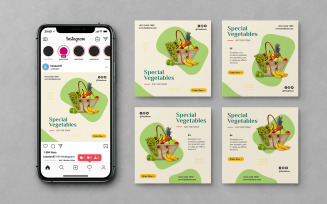 Special Vegetable Food Social Media Instagram Post And Banner