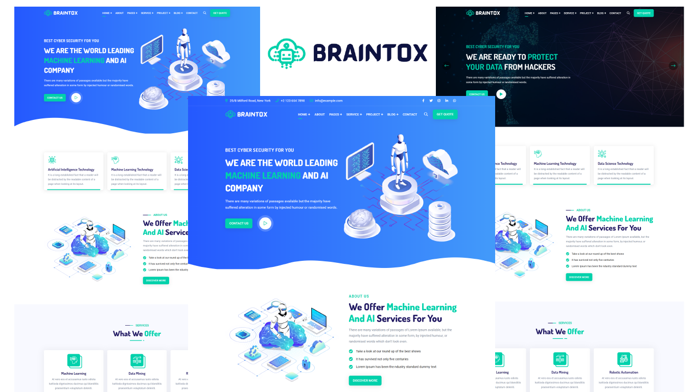 Braintox - Machine Learning And Data Science HTML5 Template