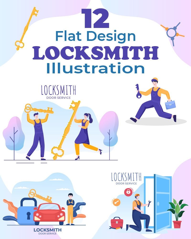 Kit Graphique #229988 Locksmith Rparationman Divers Modles Web - Logo template Preview