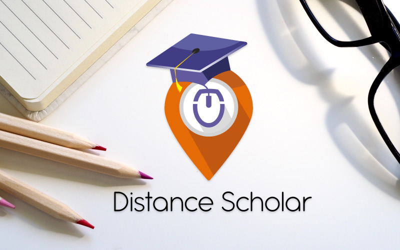 Distance Education LOGO - Modern Online Education App Logo Logo Template