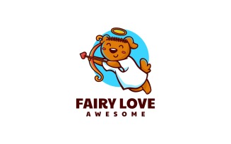 Fairy Love Puppy Cartoon Logo