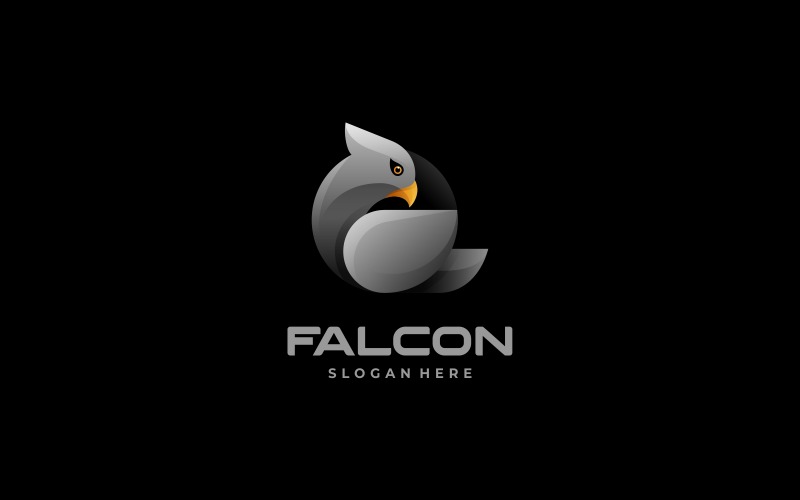 Falcon Bird Gradient Logo Design Logo Template