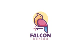 Falcon Color Mascot Logo Style