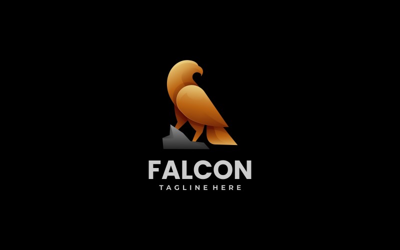 Falcon Gradient Logo Design Logo Template