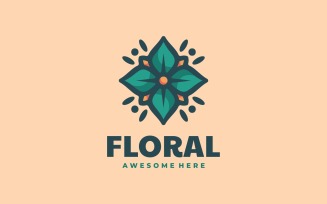 Floral Simple Logo Template
