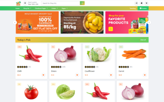 GoFrut - SAAS Online Food Grocery Ordering HTML Web Template