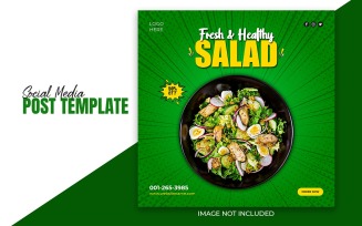 Healthy Salad Post and Social Media Promotional Post Design