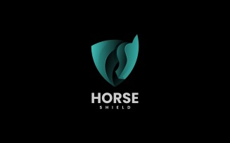 Horse Shield Gradient Logo