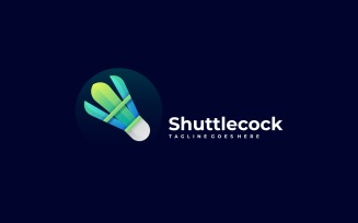 Shuttlecock Gradient Logo Design