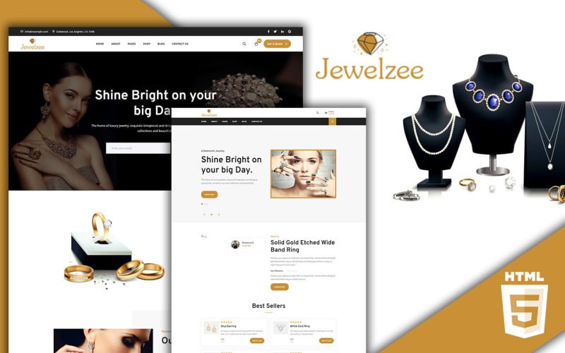 Jewelzee - Jewelry HTML5 Template Website Template