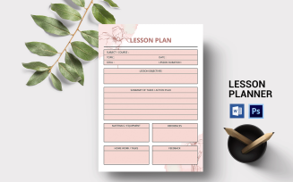 Lesson Plan Printable Template Planner