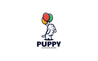 Puppy Simple Mascot Logo Design