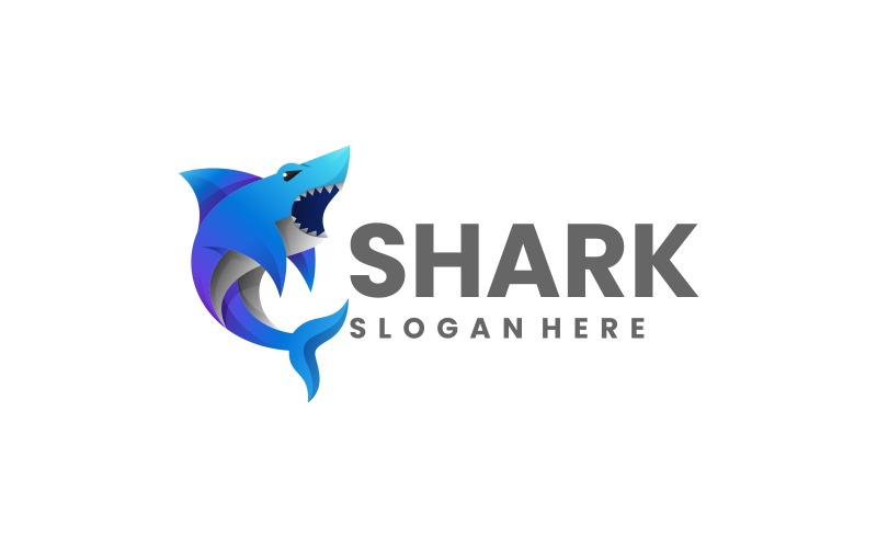 Shark Gradient Logo Style Logo Template