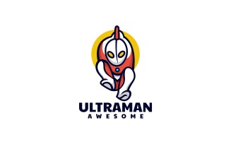 Ultraman Mascot Cartoon Logo