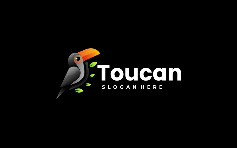 Vector Toucan Gradient Color Logo Logo Template