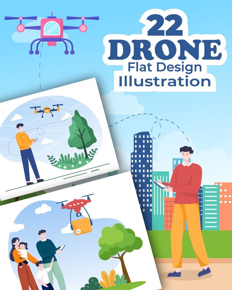 Kit Graphique #230174 Drone Delivery Divers Modles Web - Logo template Preview