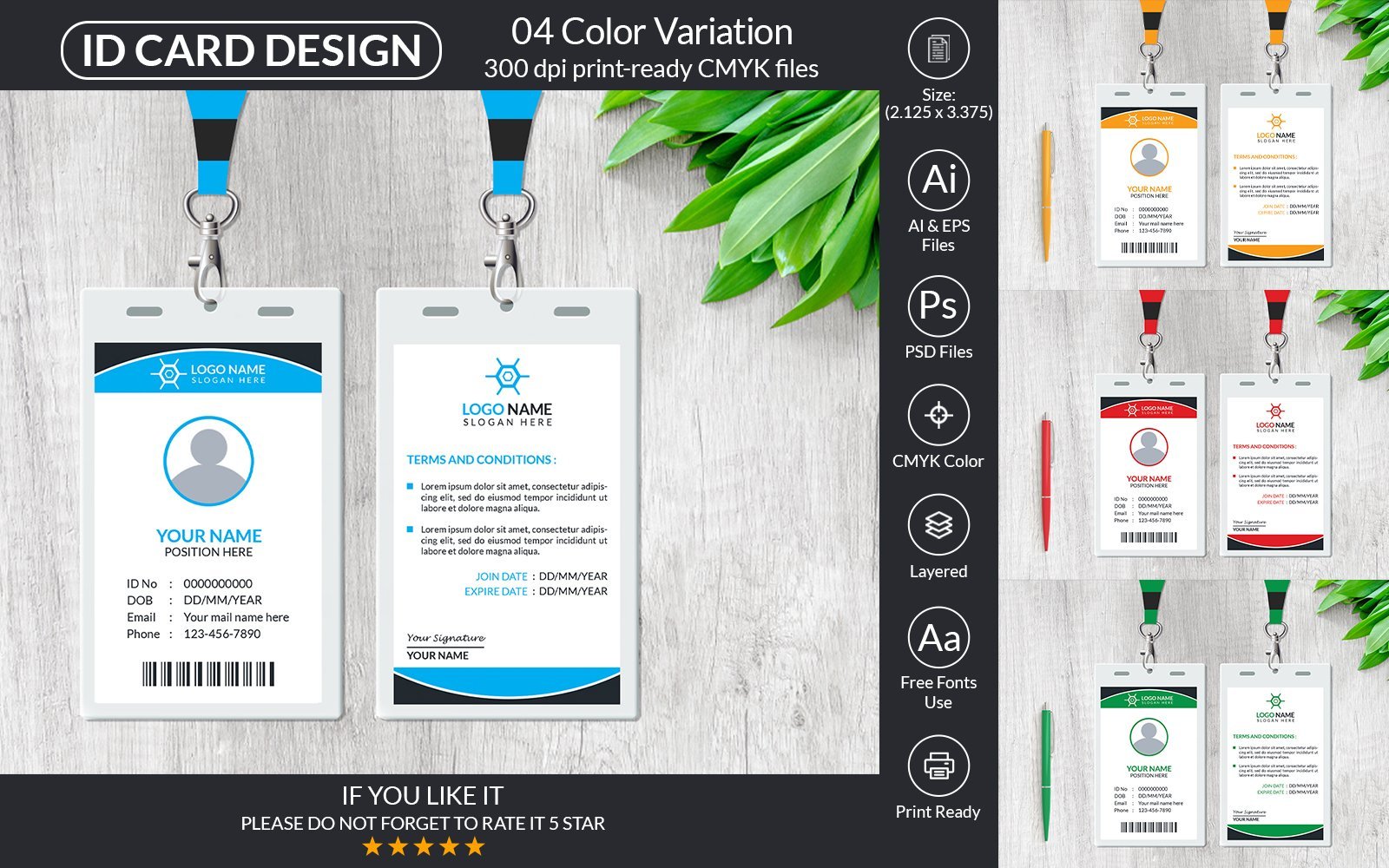 Template #230185 Card Design Webdesign Template - Logo template Preview