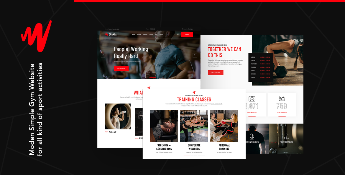 Quanca | Premium Gym Club WordPress Theme