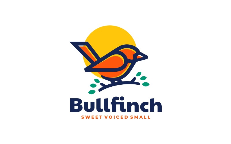 Bullfinch Simple Mascot Logo Logo Template