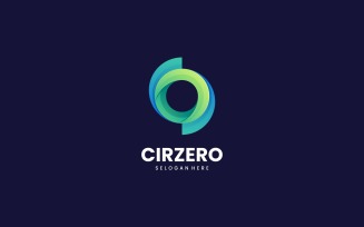 Circle Zero Gradient Logo Style