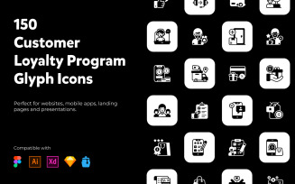 Customer Loyalty Program Solid Icons