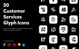 Customer Services and Help Services Solid Icons