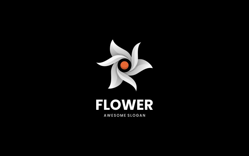 Flower Gradient Logo Design Logo Template