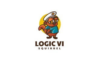 Logic Squirrel Cartoon Logo
