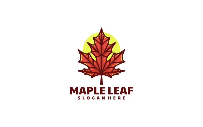 Maple Leaf Simple Logo Style Logo Template