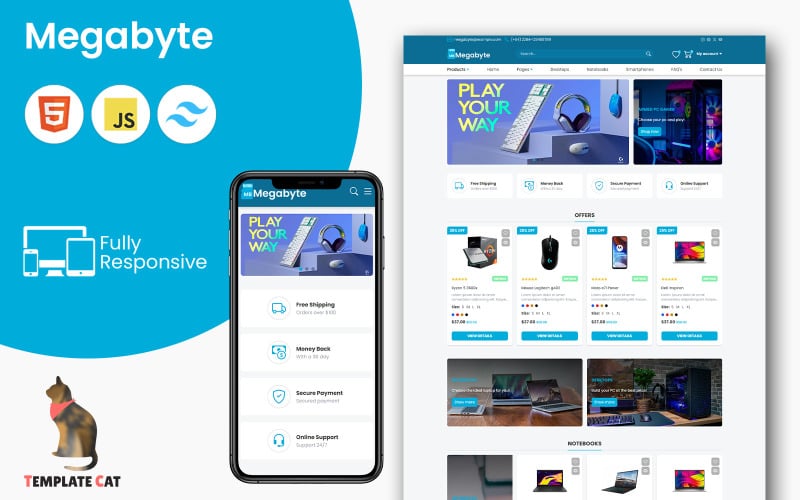 Megabyte - Technology Store | Multipurpose eCommerce Website Template | HTML - Tailwind CSS
