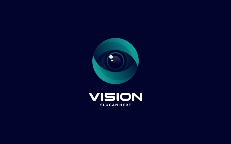 Vision Gradient Logo Style Logo Template