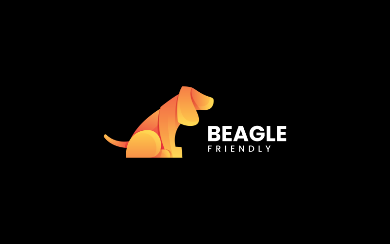 Beagle Gradient Logo Style Logo Template