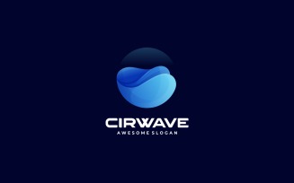 Circle Wave Gradient Logo Style