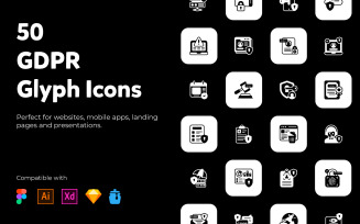 General Data Protection Regulation Solid Icons Pack
