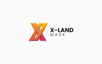 Letter X Gradient Logo Design