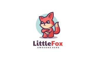 Little Fox Simple Mascot Logo