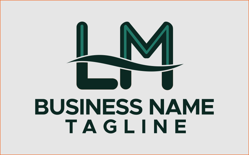 L.M Letter Initial Custom Design Logo Logo Template