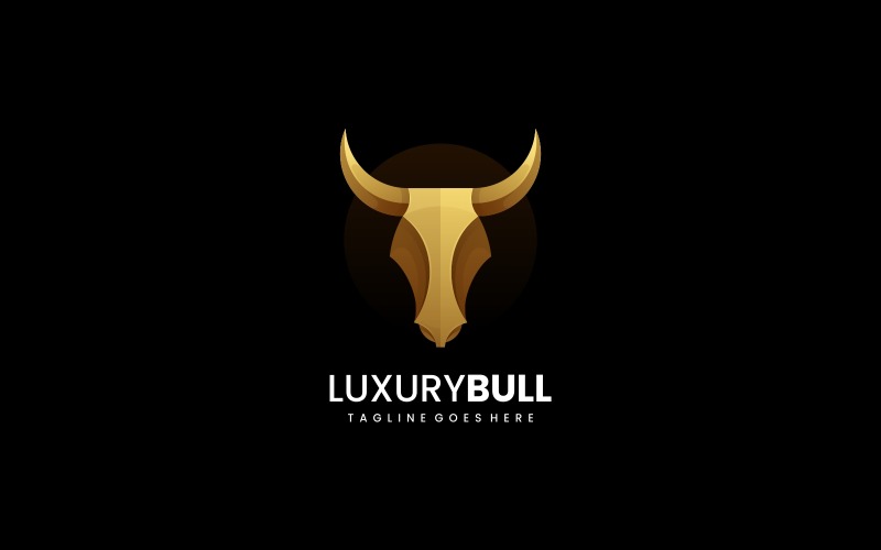Luxury Bull Gradient Logo Style Logo Template