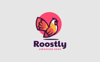 Rooster Simple Mascot Logo Template
