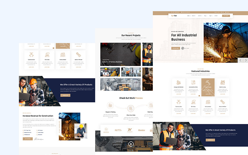 Syntax - Factory & Industrial HTML5 Template Website Template
