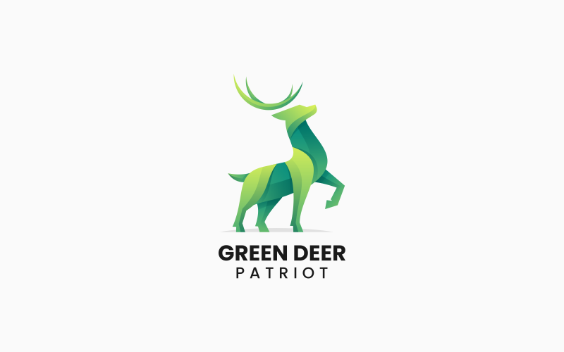 Vector Deer Gradient Logo Logo Template