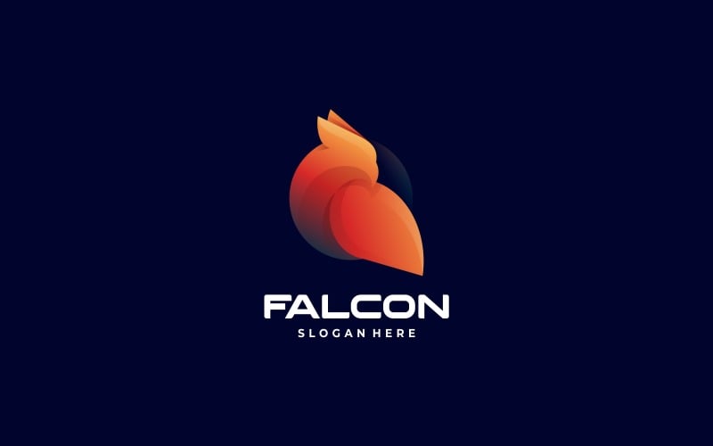 Vector Falcon Gradient Logo Logo Template