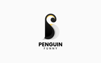 Vector Penguin Gradient Logo